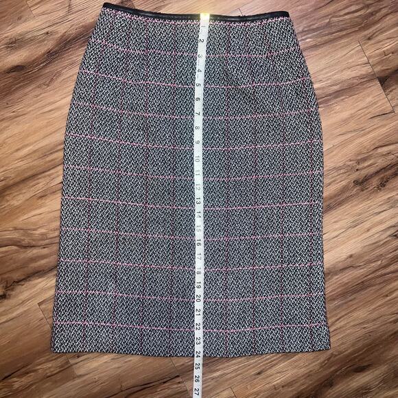 Vintage Talbots Gray Pink Plaid Pencil Skirt Classic Check Print Casual Size 4 - Picture 11 of 12